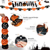 Qfdian  Halloween Party Decorations Set, Reusable Halloween Indoor Decorations Kit Including HAPPY HALLOWEEN Paper Banner for Home Deco