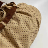 Qfdian  Korean Vintage Canvas Bag Y2k Aesthetic Sweet Dots Fashion Bow Pleated Shoulder Bags Streetwear Casual All Match Underarm Bag