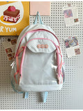 Qfdian Japanese Ins Transparent Ita Bags Kawaii Women Y2k Aesthetic Sweet Mini Backpacks Fashion All Match Cute Girls Schoolbags Trendy