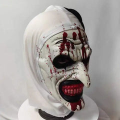 Scary Terrifier 3 Cosplay Mask Halloween Clown Bloody Latex Soft Props Party Terrifier Costume Masks Adult One Size