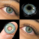 Qfdian  1 pair Gray Colorcon Contact Lenses for Eyes Beautiful Lenses Cosmetics Pupil Blue Lens Big Eyes Contacts Lens Yearly