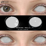 Qfdian  Cosplay Lenses Makeup Colored Pupil White Lenses Hallowen Contact Lenses Cosmetics Eye Contacts Black Lens Women Cosplay