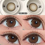 Qfdian  1 Pair/2pcs New Color contact Lenses for Bubble Series Eyes Fashion Natural gray Pupils Brown Beauty Makeup Color Lenses