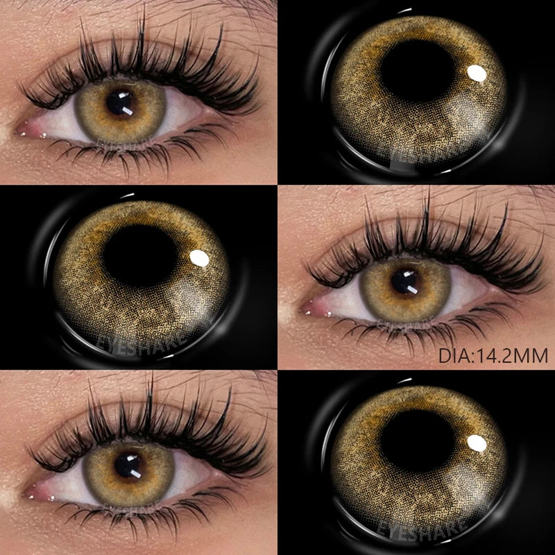 AMARA Gray Lenses 1 Pair Colored Contact Lenses for Eyes for Dark Eyes Natural Eye Contact Fashion Lenses 14/14.2/14.5mm