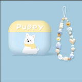 Qfdian Beautiful Girl Heart 3D Phone Pendant For Airpods Chain Short Rope Lanyard Cord Wristband Keychain
