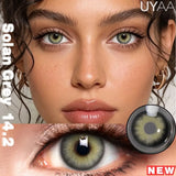 Qfdian  1Pair NEW Color Contact Lenses For Eyes Beauty Pupils Natural Pupils Brown Contact Lenses Soft Colorful Cosmetics Gray Len