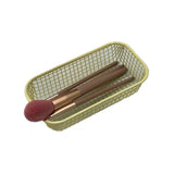 Qfdian Desktop Storage Basket INS Metal Sundries Organizer Basket Photocard Case Office Stationery Home Supplies Make Up Sorting Holder