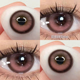 Qfdian  1 Pair Pink Series Contact Lenses for Eyes Beauty Pupils Makeup Eye Lenses for Myopia Natural Color Lenses Blue Lenses