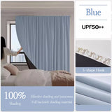 Qfdian Blackout Curtains High Shading Privacy Coated Insulated Lining Living Room Bedroom Grommets Hook 150 200 Home Decor