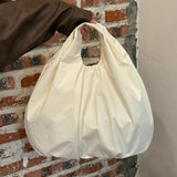 Qfdian Japanese Ins Pleated Solid Women's Handbags All Match Simple Y2k Aesthetic Top-Handle Bags Fashion Casual Office Lady Clutches