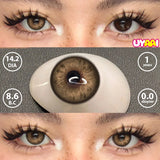 Qfdian  Color Contact Lens Black Lenses Natual look Brown Beauty Pupils Makeup Blue Contact Gray Eyes Women Cosmetic Fashion Lens