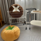 Qfdian Thickened Cushion with Tomato-Shaped Pillow Vegetable Mushroom Persimmon Round Cushion Pad for Window Seat Pillows for Bedroom