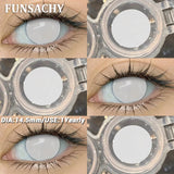 Qfdian   1 Pair Crazy Halloween Cosplay Contact Lenses Eye Makeup Lens Vampire White Black Red Contacts Anime Cosplay Softlens