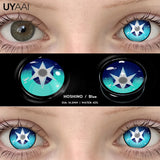 Qfdian  Cosplay Contact Lenses Makeup Colored Pupils Cosmetics Black Lenses Halloween Green Contact Lenses  White Pupils Red lens