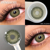 Qfdian  1pair METATRON Color Contact Lenses for Eyes Brown Eye Contacts Gray Pupils Yearly Use Women Cosmetics Color Eye Lens