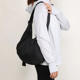 Qfdian High-capacity Solid Simple Shoulder Bags Men Women Nylon Casual Travel Hobo Bag Y2k Aesthetic Vintage Casual Handbags Crossbody