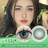Qfdian  2PCS New Gray Prescription Contact Lenses Fashion Pupils Cosmetics Eye Color Lenses Myopia Colored Contact Lenses Brown