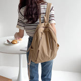 Qfdian Large Capacity Women Backpack Lightweight and Versatile College Student backpack fit A4 paper