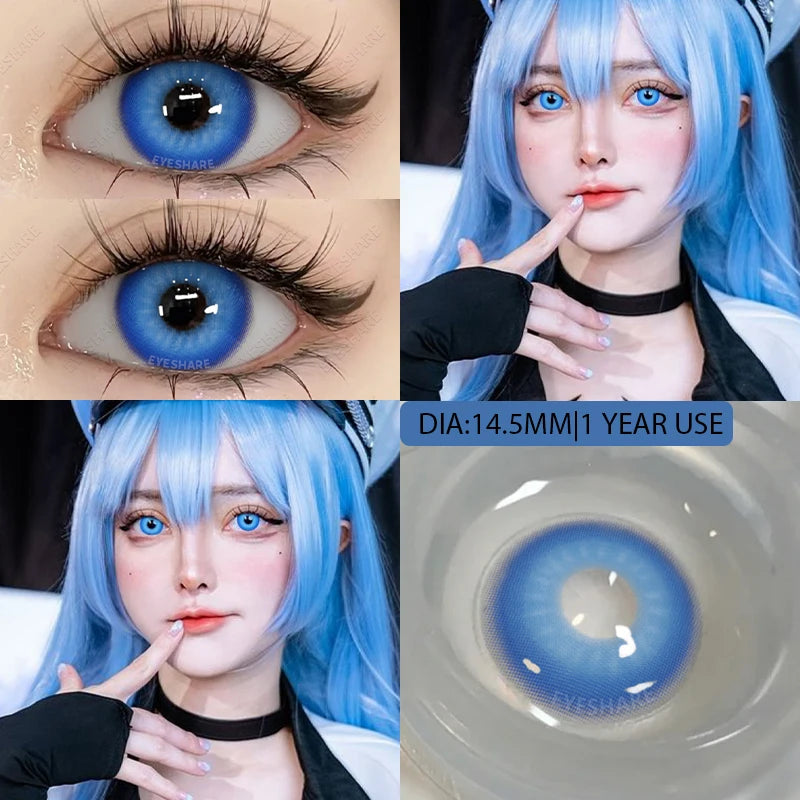 AMARA 2pcs Cosplay Lenses for Eyes NEBULA Series Makeup Beauty colored Contact lens Anime Accessories  Cosmetic lense