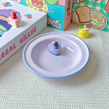 Qfdian  6.2 Inch Ceramic Plate Round Korean Style Ins Household Food Container Fruit Salad Dessert Breakfast Plates Kitchen Dishes Gifts