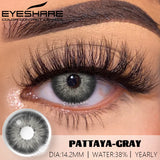 Qfdian 1pair Colored Contact Lenses for Eyes Blue Eye Lenses Brown Lenses Gray Pupils Lens Yearly Cosmetic Green Eye Contacts