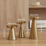 Qfdian  Nordic Metal Candle Holders 3pcs Valentine's Day Wedding Candle Holder Desktop Decoration Christmas Room Decoration Reusable