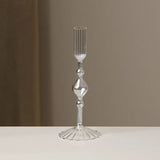 Qfdian  Retro Glass Candle Holder Wedding Supplies Candlelight Dinner Candlestick Props Ornament High Footed Candlestick Home Decoration