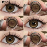 Qfdian  Contact Lenses Beauty Eyes Color Lenses Makeup Natural Black Lens Cosmetics Gray Eye Lenses Makeup Green Beauty Colorcon