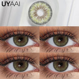 Qfdian  Cleopatra Series NEW Colored Pupils Makeup Green Contact Lenses Beauty Women Colored Pupils Cosmetic Brown Natural Pupils