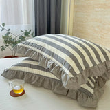 Qfdian  Cotton Lace Pillow Cover One Pair 48x74cm Pillow Core Inner Liner Washable Bedroom Decoration Pillow Case Bedding Accessories