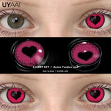 Qfdian  Cosplay Contact Lenses Makeup Colored Pupils Cosmetics Black Lenses Halloween Green Contact Lenses  White Pupils Red lens