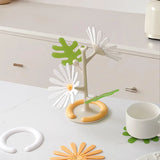 Qfdian  Daisy Heat Insulation mat Table cup pad Table decoration and accessories DIY Home Tableware Coffee Cups Holder table decorations
