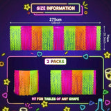 Qfdian  Dark Night Party Supplies Neon Fluorescent Party Decorations
