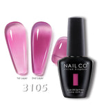Qfdian  15ml Semi-permanent Rubber Base For UV Gel Nails Polish Manicure LED Hybrid Enamel Lakiery Hybrydowe Vernis Gel Varnishes