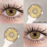 Qfdian 1 pair Colorcon Contact Lenses for Eyes Black Lenses Beautiful Cosmetic Pupil Blue Lenses Big Eyes Contacts Lens Yearly