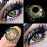 Qfdian  1Pair New Colored Contact Lenses for Eyes Big Black Eye Lens Natural Yearly Cosmetics Beauty Women Men Pupils Fast Ship