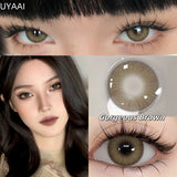 2pcs/pair Yearly Colored Contact Lenses Natural Green Lens Fashion Pupils Beauty gray Contact Lenses for Eyes