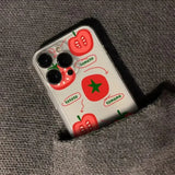 Qfdian  Ins Korean Cute Tomatoes Phone Case For iPhone 17 16 15 11 12 14 13 Pro Max Mini X XS XR 7 Plus 16E Air Shockproof  Cover Fundas