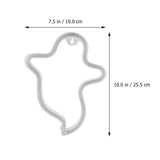 Qfdian  Halloween Ghost Shaped LED Neon Light USB Rechargeable Battery Powered Night Lamp for Wall Window Door Decor Romantic Atmosphere