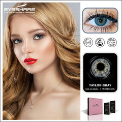 EYESHARE Natural Contact Lenses 1Pair Blue Lenses Colored Contacts Lenses for Eyes Yearly Eye Color Lens Cosmetic Makeup Lenses