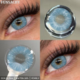 Qfdian  2pcs Blue Color Contact Lenses for Eyes High Quality Brown Natural Lens Green Pupils Korean Soft Lens Cosmetic Yearly