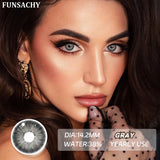 Qfdian  1 Pair Color Contact Lenses for Eyes Green Colored Lense Natural Eyes Contact Fashion Lenses Yearly Beauty Makeup Lens