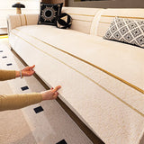 Qfdian  Modern Simple Sofa Cover Advanced Light Luxury One-piece Sofa Cover Four-season Universal Skin-friendly Non-slip Seat Cushion