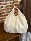 Qfdian Japanese Ins Pleated Solid Women's Handbags All Match Simple Y2k Aesthetic Top-Handle Bags Fashion Casual Office Lady Clutches
