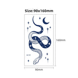 Qfdian  Herbal Juice Tattoo Sticker Long Lasting 15 Days Waterproof Fake Tattoo Sweatproof Snake Flower Temporary Tattoo For Men Women