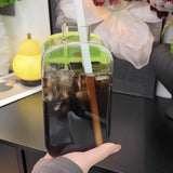 Qfdian  2-in-1 With Straw Water Bottle Ice Cube Silicone Tray Food-grade Ice Make Pressing Mould Ice Drink Cup Outdoor Fruit Juice Cup