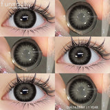 Qfdian  1Pair New Brown Contact Lenses Beauty Fashion Pupils Eye Color Lenses Colored Contact Eye Lenses Yearly Cosmetic Pupils