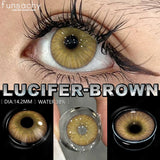 Qfdian  Cosmetics Color Contact Lenses 1pair Brown Color Lens Fashion Lenses Korean Lenses Grow Eye Big Eye Lens Gray Contacts