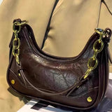 Qfdian Japanese Vintage All Match Shoulder Underarm Bag Fashion Women Casual Crossbody Bags Y2k Aesthetic Office Lady Purses Handbags