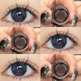 Qfdian Cosmetic Contact Lenses with degree Cospaly Red Colored Contact Lens for Eyes diopters Beauty Pupils Makeup Natural 2pcs/pair